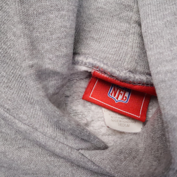 Vintage NFL Pittsburgh Stealers Medium Gray Long Sleeve Pockets Hoodie - Picture 5 of 11